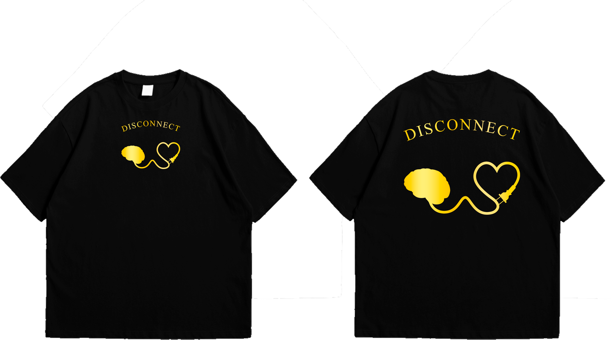Camiseta Disconnect Dorada